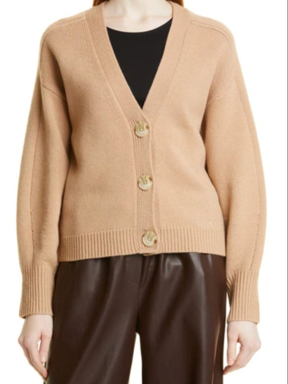 Loulou Studio Zanzibar Wool & Cashmere Cardigan In Camel